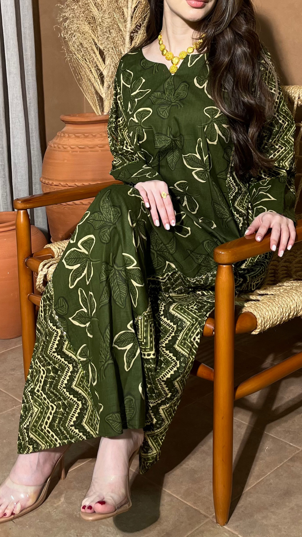 جلابية الميزع 5 بالأخضر