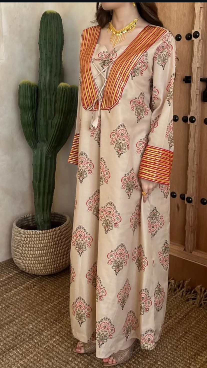 جلابية قطن بالتلي والفصوص